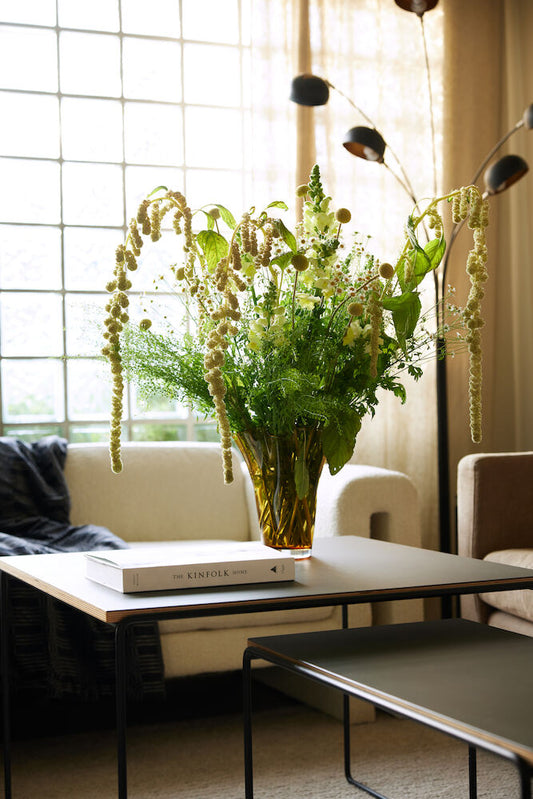 Luzia – Large Handblown Glass Vase in Beige